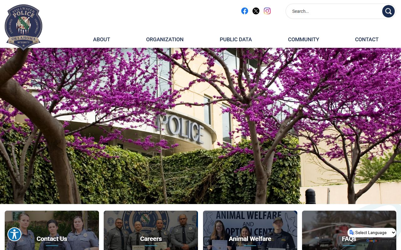 Stillwater Police Department website for Stillwater bench warrants