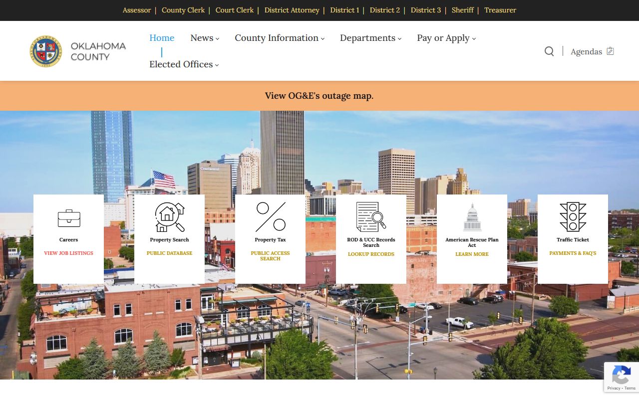 Oklahoma County bench warrants clerk office website