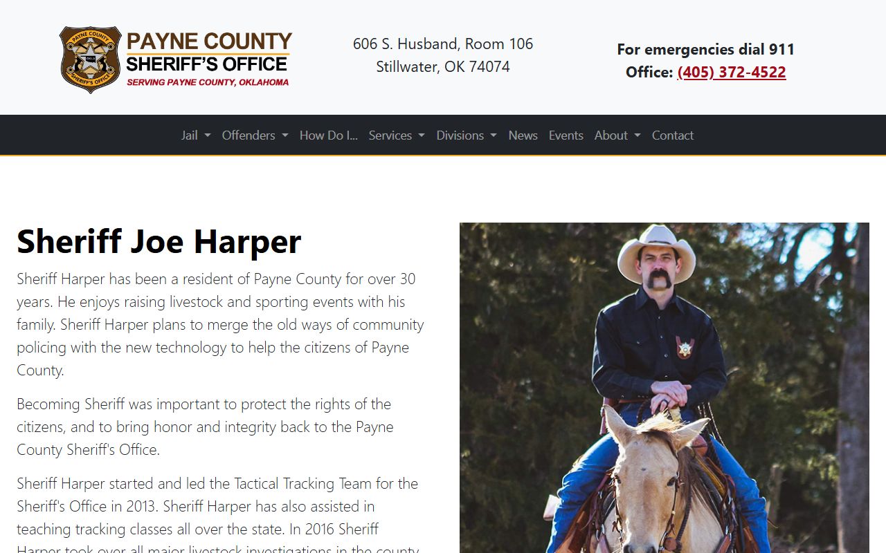 Payne County bench warrants sheriff website