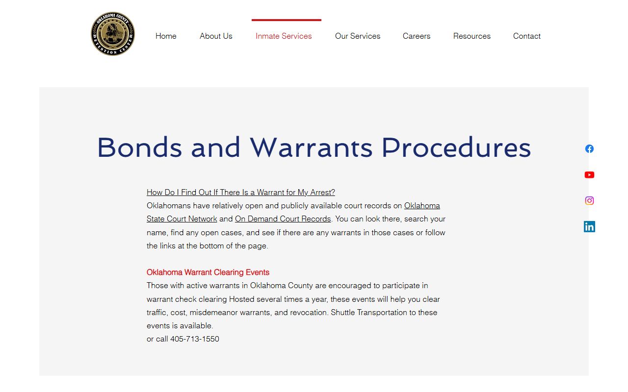 Oklahoma County bench warrants clearing event information